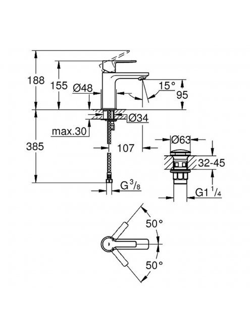 Смеситель Grohe Lineare New 23791001 для раковины