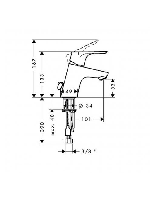 Смеситель Hansgrohe Focus E2 31732000 для раковины