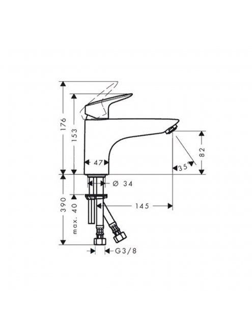 Смеситель Hansgrohe Logis 71311000 для раковины