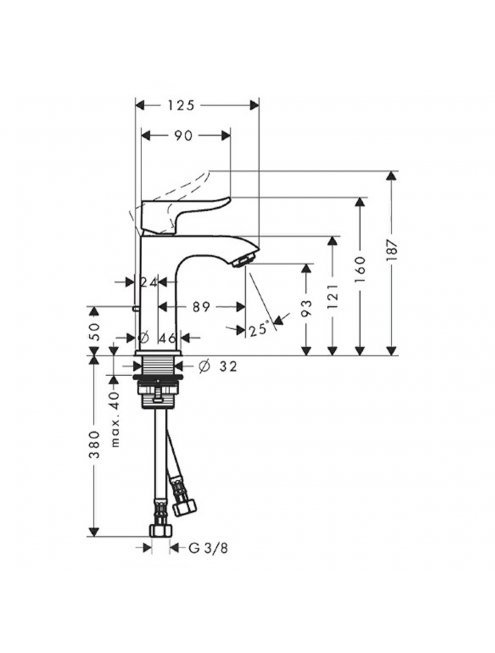 Смеситель Hansgrohe Metris 31088000 для раковины