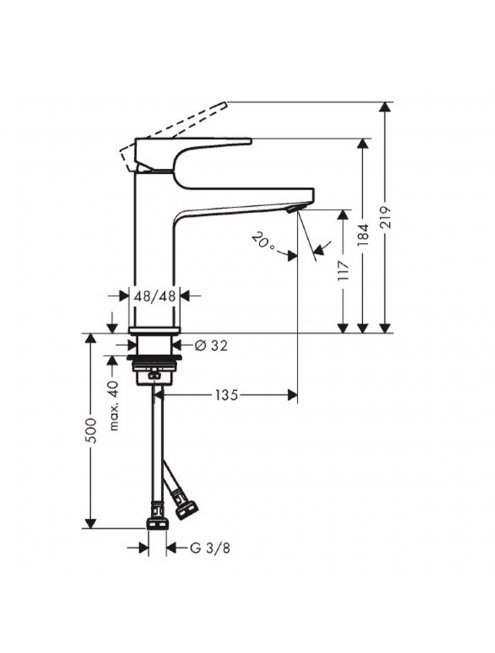 Смеситель Hansgrohe Metropol 32507000 для раковины