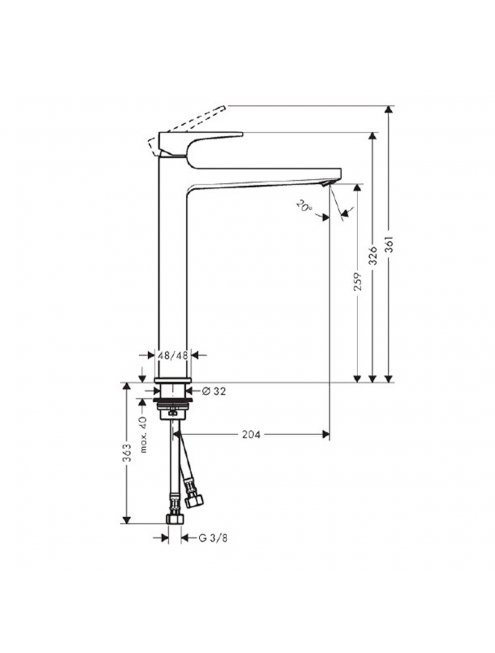 Смеситель Hansgrohe Metropol 32512000 для раковины