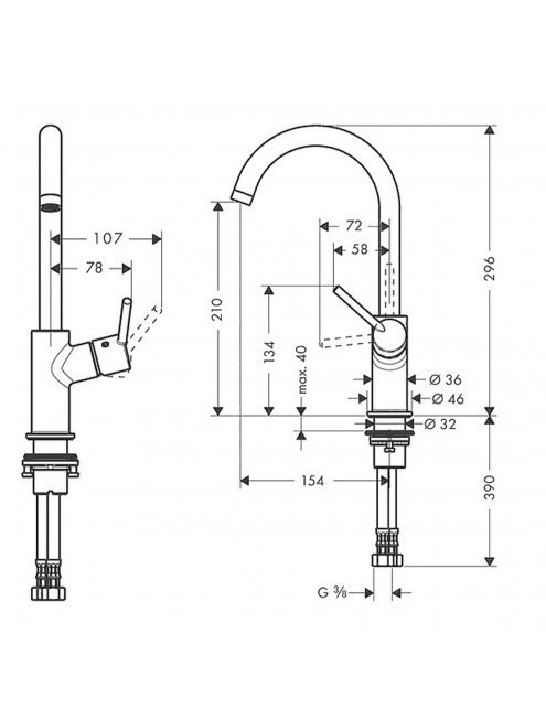 Смеситель Hansgrohe Talis 32084000 для раковины