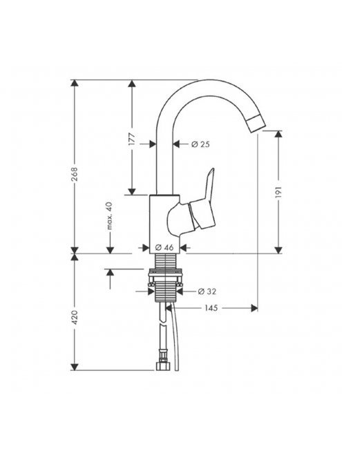 Смеситель Hansgrohe Talis S 32070000 для раковины