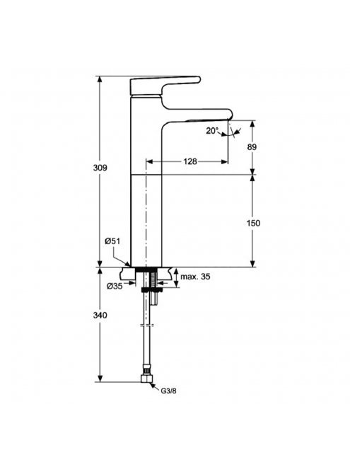 Смеситель Ideal Standard Attitude A4601AA для раковины