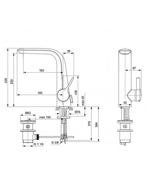 Смеситель Ideal Standard Melange A6041AA для раковины