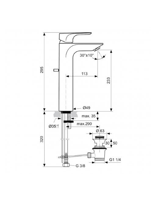 Смеситель Ideal Standard Strada A5840AA для раковины