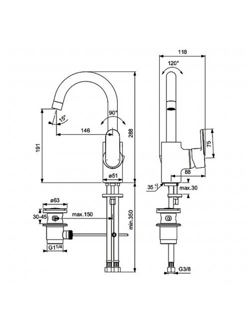 Смеситель Ideal Standard Vito B0410AA для раковины