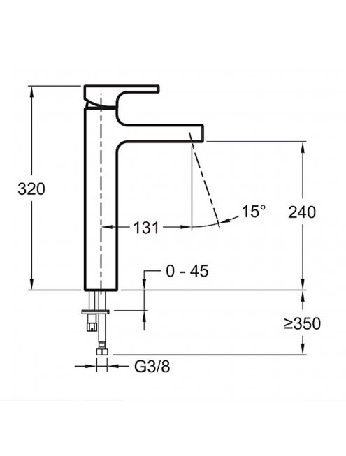 Смеситель Jacob Delafon Strayt E98340-CP для раковины