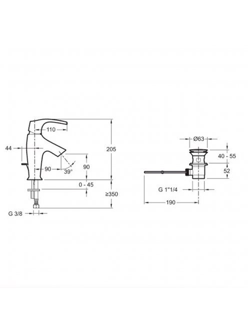 Смеситель Jacob Delafon Symbol E72680-CP для раковины