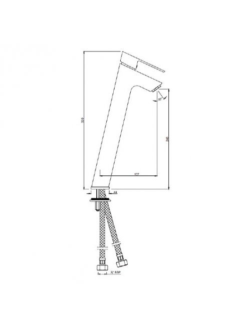 Смеситель Jaquar Lyric LYR-CHR-38005B для раковины