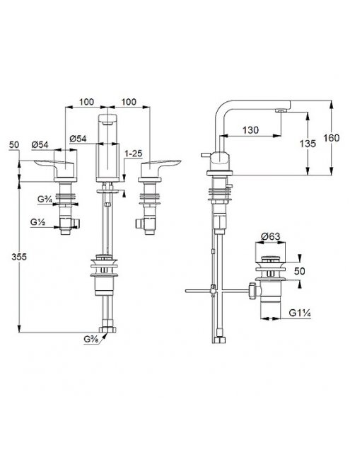 Смеситель Kludi Pure&Solid 343940575 для раковины