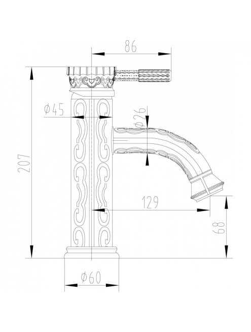 Смеситель Lemark Jasmine LM6606ORB для раковины