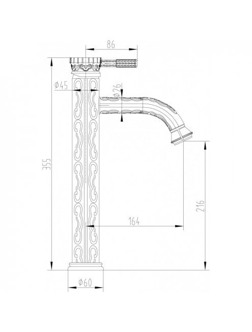 Смеситель Lemark Jasmine LM6609ORB для раковины-чаши