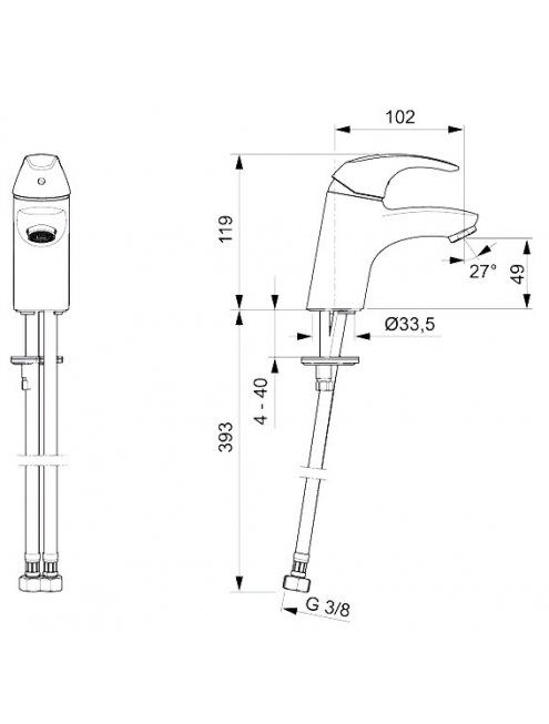 Смеситель Oras Polara 1411F для раковины