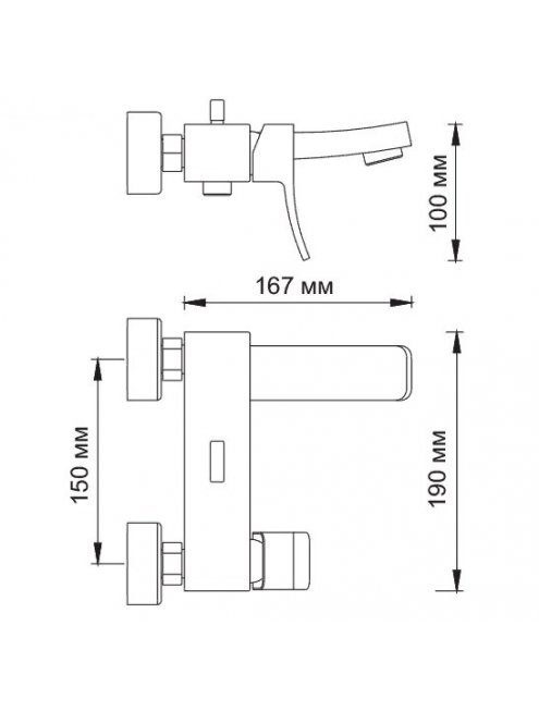 Смеситель Wasserkraft Aller 1061WHITE для ванны с коротким изливом