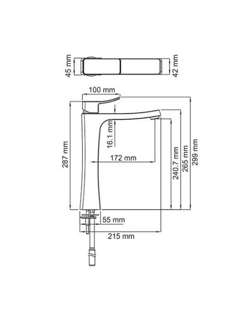 Смеситель Wasserkraft Aller 1063H для раковины