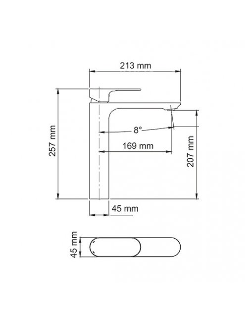 Смеситель Wasserkraft Dinkel 5803H для раковины