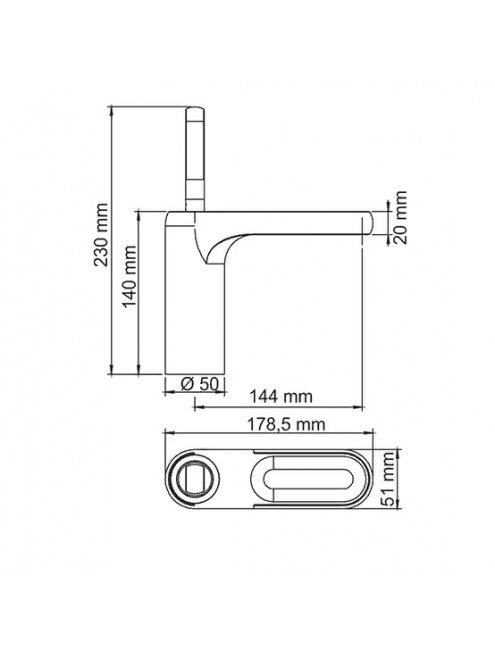 Смеситель Wasserkraft Kammel 1803 для раковины