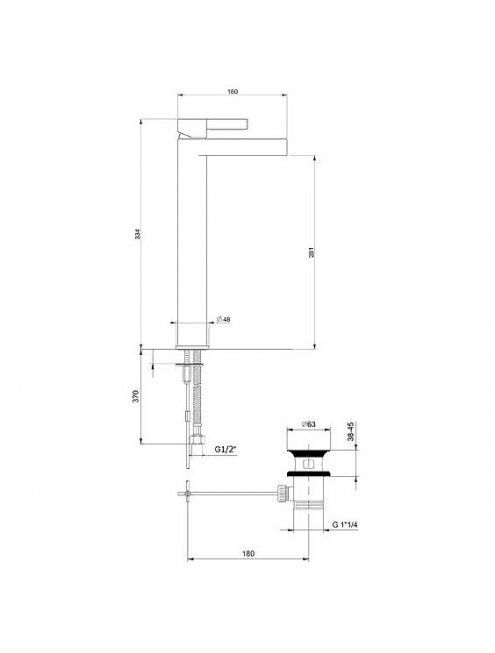 Смеситель Webert DoReMi DR830402015 для раковины, хром