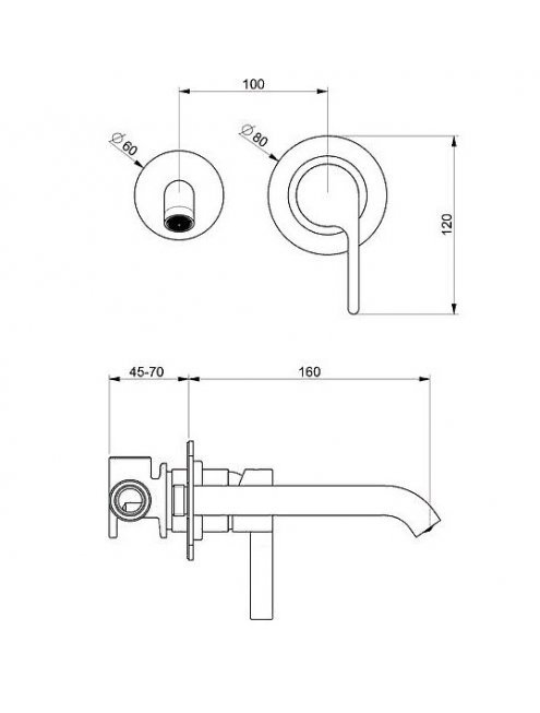 Смеситель Webert DoReMi DR830606015 С ВНУТРЕННЕЙ ЧАСТЬЮ, хром