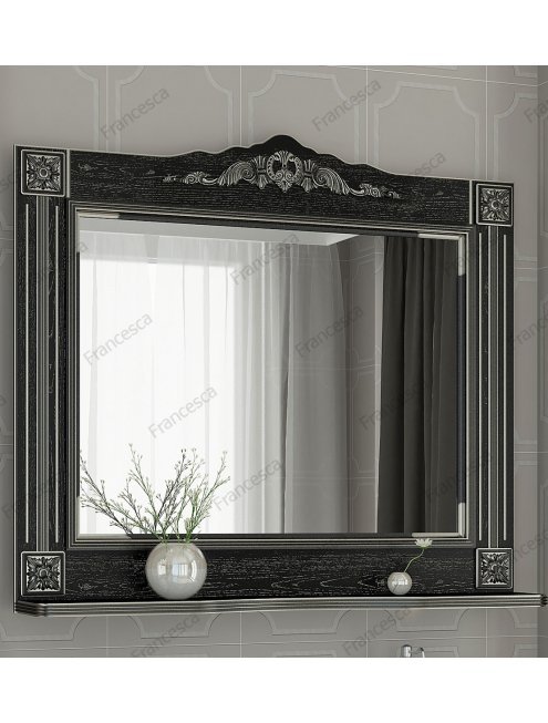 Комплект мебели Венеция Аврора 105 черный с патиной серебро
