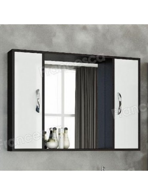 Шкаф-зеркало Francesca Eco Max 100 белый-венге