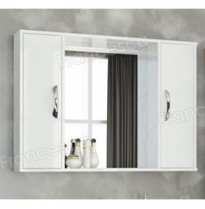 Шкаф-зеркало Francesca Eco Max 100 белый