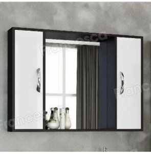 Шкаф-зеркало Francesca Eco Max 105 белый-венге