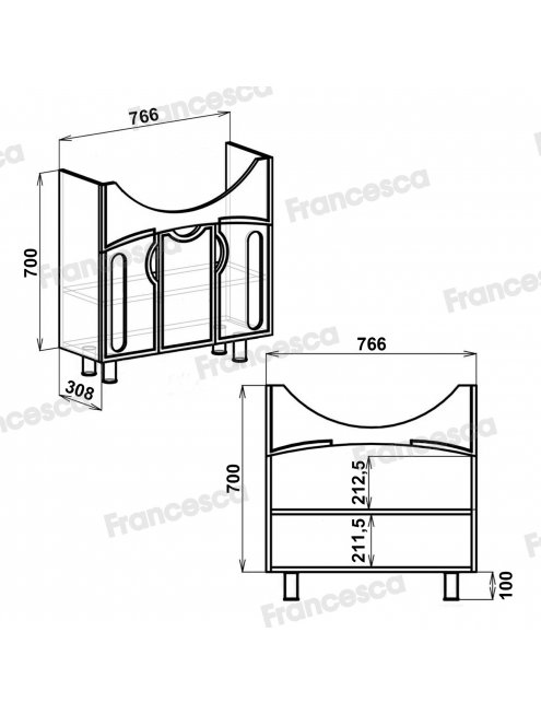 Комплект мебели Francesca Инфинити 80 (ум. Балтика 80)