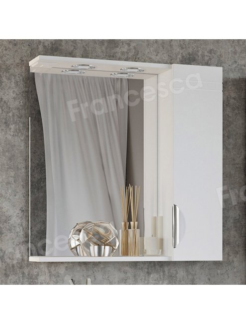 Комплект мебели для ванной комнаты Francesca Доминго 70, с ящиками, правый