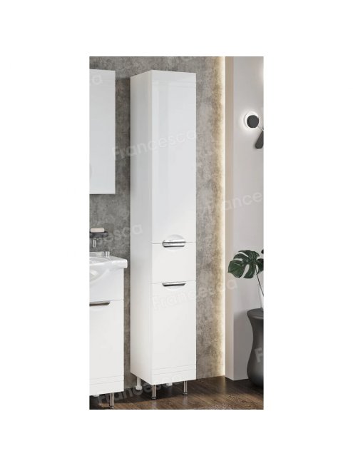 Пенал Francesca Доминго 30 с бельевой корзиной, с подсветкой, правый