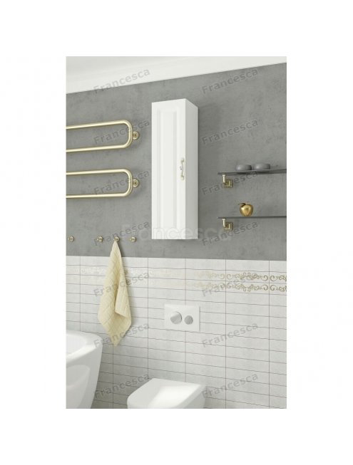 Шкаф навесной Francesca Империя 20, белый, с подсветкой, универсальный