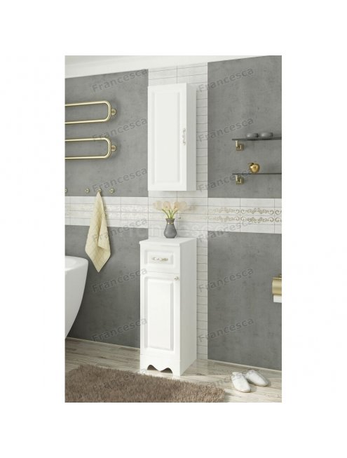 Шкаф навесной Francesca Империя 30, с подсветкой, белый, универсальный