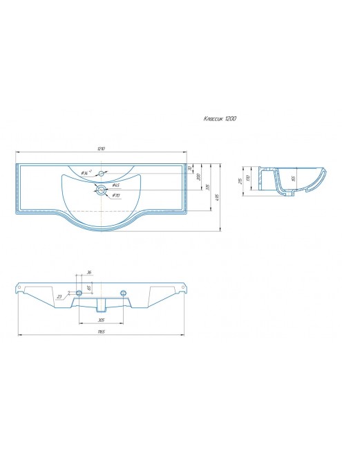 Комплект мебели для ванной комнаты Francesca Avanti Империя 120