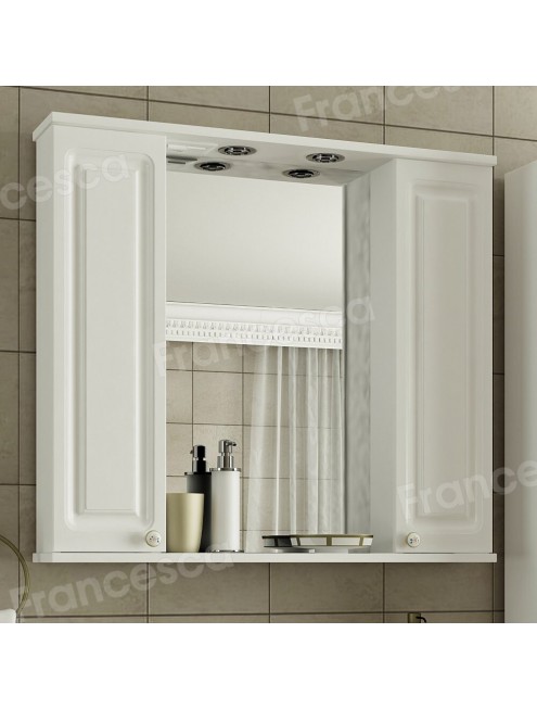 Комплект мебели для ванной комнаты Francesca Avanti Империя 80, 3 двери, зеркало 2 шкафа