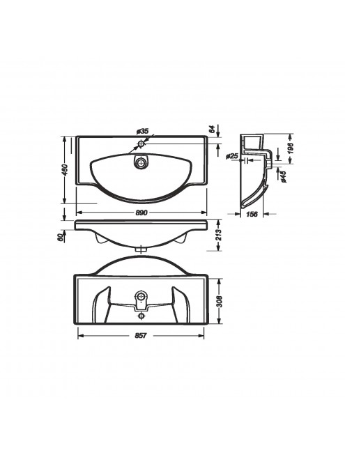 Комплект мебели для ванной комнаты Francesca Avanti Империя 90-2, с ящиками