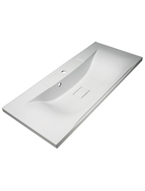 Тумба с раковиной Francesca Avanti Доминго 120 белый, с подсветкой (2ящ+4дв, ум. Milen 120)