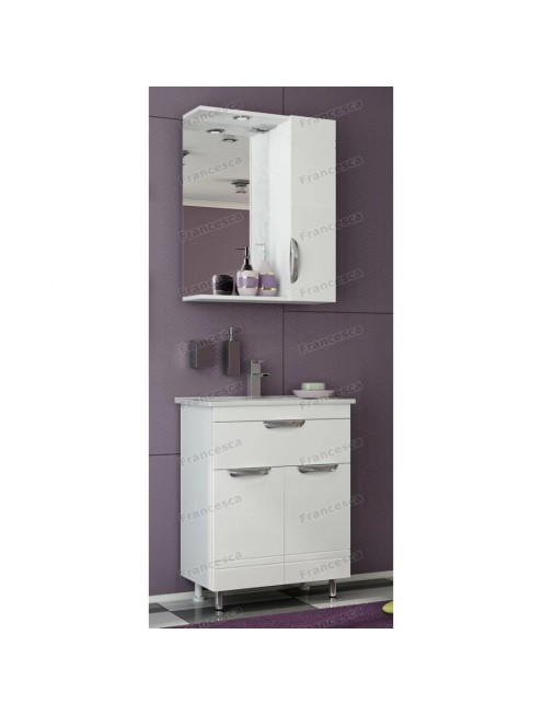 Тумба с раковиной Francesca Avanti Доминго 50 с ящиком, с подсветкой (ум. Como 50)