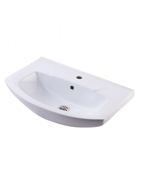 Тумба с раковиной Francesca Avanti Доминго 65 белый, с подсветкой (2 дв.,ум. Элеганс 65)