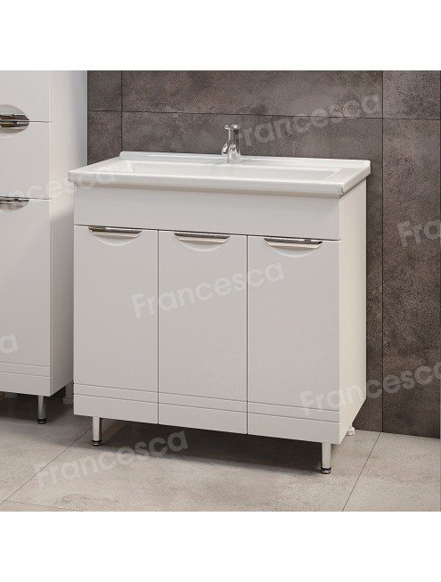 Тумба с раковиной Francesca Avanti Доминго 80 3 двери, с подсветкой (ум. Миранда 80)