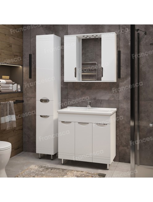 Тумба с раковиной Francesca Avanti Доминго 80 3 двери, с подсветкой (ум. Миранда 80)