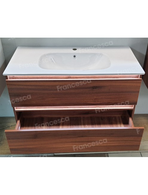 Тумба с раковиной Francesca Avanti Panda 100,DR-03-100, подвесная, дуб, с подсветкой