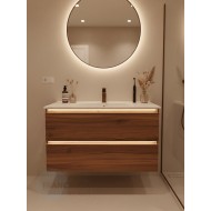 Тумба с раковиной Francesca Avanti Panda 100,DR-03-100, подвесная, дуб, с подсветкой