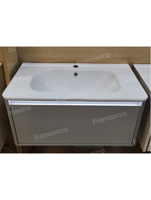Тумба с раковиной Francesca Avanti Panda 80, DR-01-80, подвесная, с подсветкой, серая