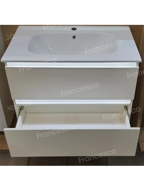 Тумба с раковиной Francesca Avanti Panda 80, DR-03B-80, подвесная, с подсветкой, бежевая