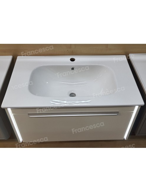 Тумба с раковиной Francesca Avanti Panda 80, DR-05-80, подвесная, бежевая, с подсветкой