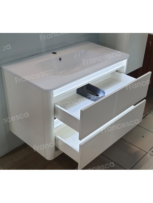 Тумба с раковиной Francesca Avanti Panda 90, DR-06-90, подвесная, бежевая, с подсветкой