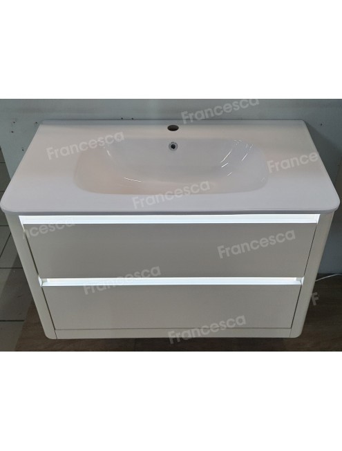 Тумба с раковиной Francesca Avanti Panda 90, DR-06-90, подвесная, бежевая, с подсветкой