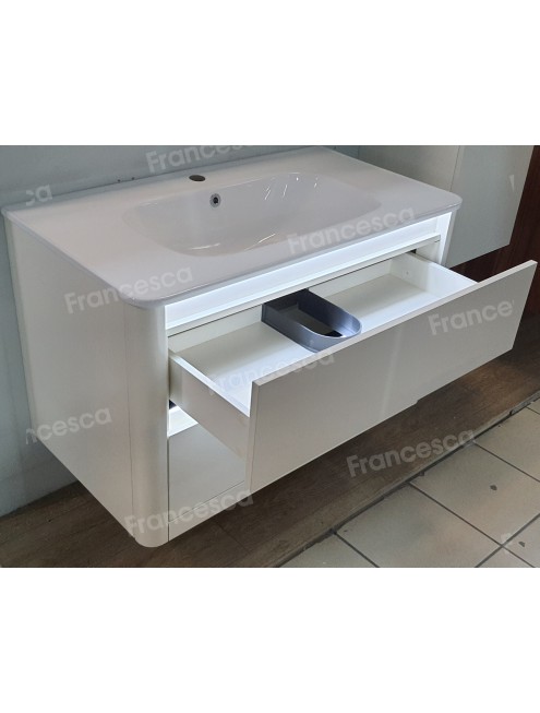 Тумба с раковиной Francesca Avanti Panda 90, DR-06-90, подвесная, бежевая, с подсветкой